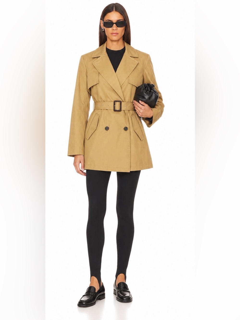 J.Crew Cropped Icon trench coat in honey brown